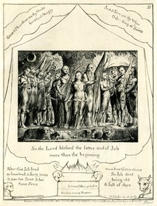 Das Buch Hiob 42:12 illustriert von William Blake von William Blake