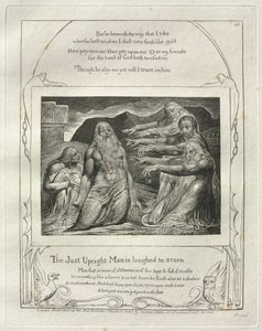 Das Buch Hiob: Tafel 10, Der gerechte aufrechte Mann wird verspottet, 1825