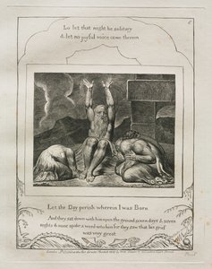 Das Buch Hiob: Pl. 8, Verflucht sei der Tag, an dem ich geboren wurde, 1825