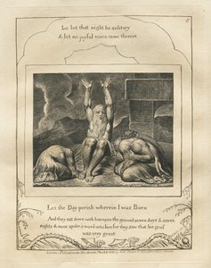 Das Buch Hiob: Pl. 8, Verflucht sei der Tag, an dem ich geboren wurde, 1825