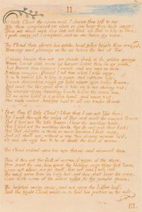 Das Buch Thel, Tafel 5, II., O kleine Wolke... von William Blake