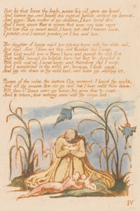 Das Buch Thel, Tafel 7, Aber er, der die Niedrigen liebt... von William Blake