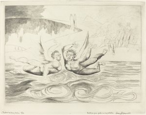 Der Kreis der korrupten Beamten, die Teufel, die sich gegenseitig zerfleischen von William Blake