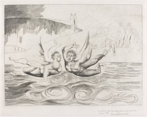 Der Kreis der korrupten Beamten; die Teufel, die sich gegenseitig zerfleischen von William Blake