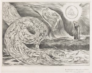 Der Kreis der Wollüstigen; Paolo und Francesca von William Blake