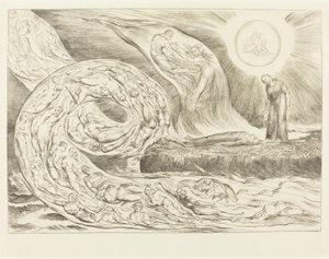 Der Kreis der Wollüstigen; Paolo und Francesca von William Blake