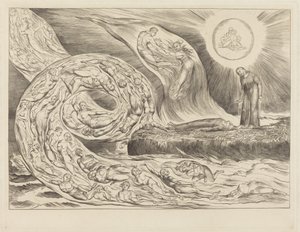 Der Kreis der Lüsternen: Paolo und Francesca von William Blake