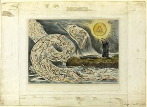 Der Kreis der Lüsternen: Paolo und Francesca. Inferno, Gesang V von William Blake