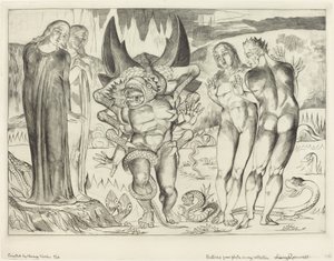 Der Kreis der Diebe; Agnolo Brunelleschi wird von einer sechsfingrigen Schlange angegriffen