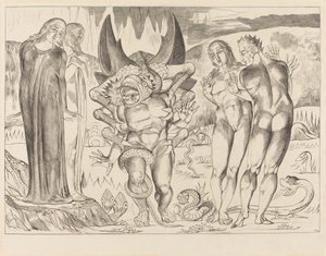 Der Kreis der Diebe, Agnolo Brunelleschi von einer sechsfingrigen Schlange angegriffen, 1827