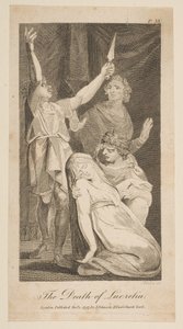 Der Tod der Lucretia, aus Allens neuer und unparteiischer römischer Geschichte, 1797 von William Blake