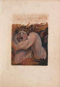 Das erste Buch von Urizen, Tafel 10, 12- Los heulte in einer düsteren Betäubung.... (Bentley 7) von William Blake