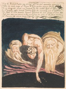 Das erste Buch Urizen, Tafel 13, So wurde der ewige Prophet geteilt . . . (Bentley 15) von William Blake
