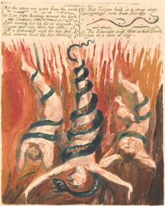 Das Erste Buch Urizen, Tafel 7, "Wie die Sterne von der Erde getrennt sind . . . ." (Bentley 6) von William Blake