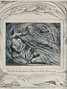 Der Herr antwortet Hiob aus dem Wirbelwind. Aus Hiob., um 1780-1820, 1923 von William Blake