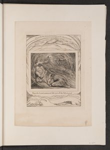 Der Herr antwortet Hiob aus dem Wirbelsturm von William Blake