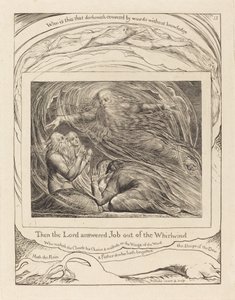 Der Herr antwortet Hiob aus dem Wirbelsturm von William Blake
