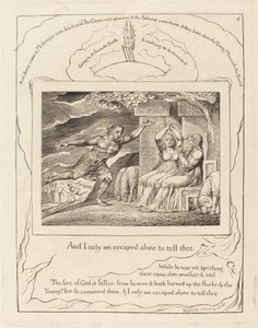Die Boten berichten Hiob von seinen Unglücken von William Blake