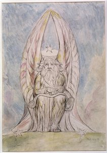 Der aufzeichnende Engel, Illustration aus Canto 19 "Paradiso" der "Göttlichen Komödie" von Dante Alighieri von William Blake
