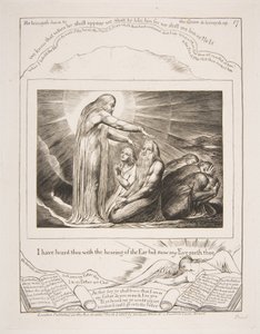 Die Vision Gottes, aus Illustrationen des Buches Hiob, 1825-26 von William Blake