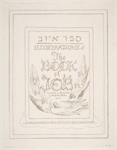 Titelseite, aus Illustrationen des Buches Hiob, 1825-26 von William Blake