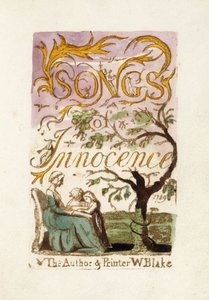 Titelseite, aus "Songs of Innocence", 1789 von William Blake