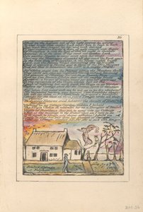 "When on the highest lift...", Platte 36 aus "Milton, ein Gedicht in zwei Büchern", ca. 1804-08 von William Blake