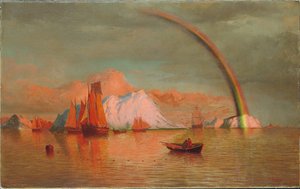 Arktischer Sonnenuntergang mit Regenbogen, 1877