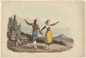 Der Boleras-Tanz, graviert von John Heaviside Clark, ca. 1810-19