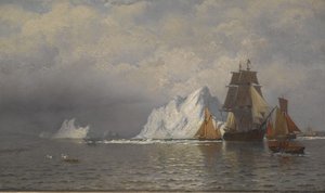 Walfänger und Fischereifahrzeuge in der Nähe der Küste von Labrador, ca. 1880 von William Bradford