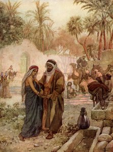 Eliezer und Rebekka am Brunnen - Bibel