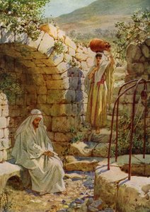 Jesus bittet eine Samariterin um Wasser von William Brassey Hole