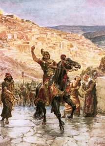 Der assyrische Rabschake fordert die Übergabe Jerusalems von William Brassey Hole