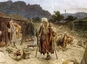 Die vier Aussätzigen plündern das Lager der Syrer - Bibel