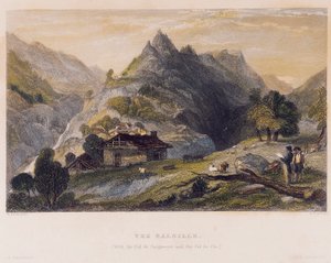 Blick auf die Balsille (Basille) mit dem Col de Guignevert und dem Col de Pis von William Brockedon