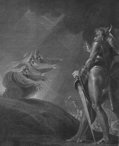Die Hexen erscheinen Macbeth und Banquo, ca. 1820