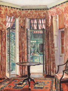 Innendekoration: Ein Londoner Zimmer in Rottönen von William Bruce Ellis Ranken