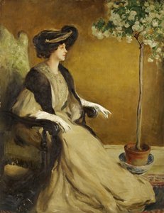 Porträt von Mrs. Patrick Campbell von William Bruce Ellis Ranken