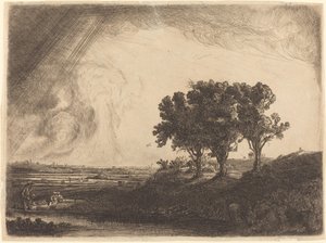 Die drei Bäume von William Byron after Rembrandt van Rijn