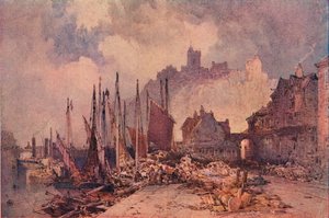 Fischmarkt am Kai, Folkestone Hafen, ca. 1885 von William Callow