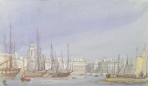 Marseille, Schiffe im inneren Hafen, 28. Juli 1836 von William Callow
