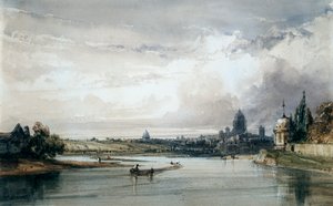 Paris aus der Ferne gesehen, ca. 1835-1900 von William Callow