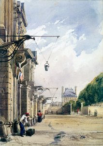 Rue de Rivoli, in der Nähe der Tuilerien, Paris, 1831 von William Callow