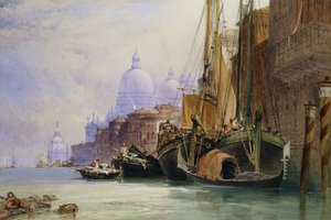 Santa Maria della Salute und der Canal Grande, Venedig von William Callow