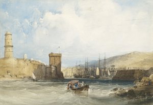 Der Eingang zum Hafen von Marseille, ca. 1838