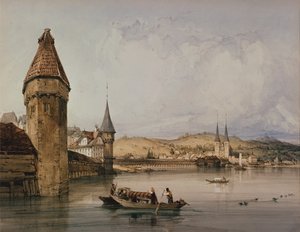 Stadt Luzern, am Vierwaldstättersee von William Callow