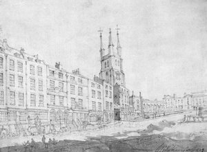 Ansicht von Snow Hill während der Verbesserungen, 1803 (Zeichnung) von William Capon