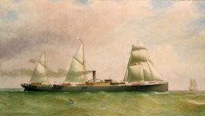 Das Dreimastschiff und der Dampfer 