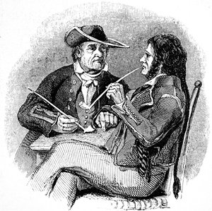 Alte Seebären (Matrosen, Seeleute), die eine Pfeife Tabak genießen von William Clarkson (manner of) Stanfield