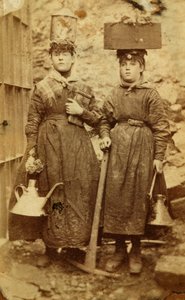 Arbeiter aus den Tredegar Eisenwerken, Wales